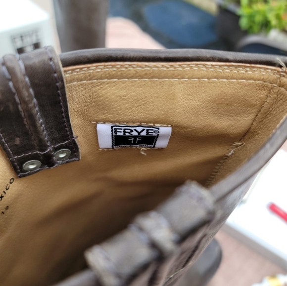 Frye Dark Brown Carmen Leather Boots - Picture 5 of 9